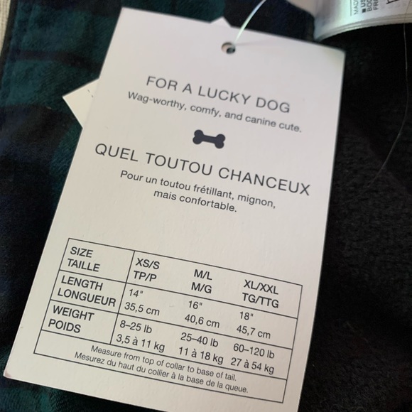 100% cotton fleece dog jammies holiday edition - Picture 3 of 5